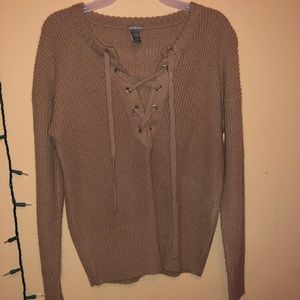 charlotte russe light brown sweater
